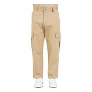 Moschino Beige Stretch Gabardine Byxor Beige, Herr