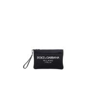 Dolce & Gabbana Svarta Bomull Elastan Väskor Black, Herr