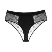 Marine Serre Svarta mesh-botten med glitterdetaljer Black, Dam