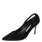 Manolo Blahnik Pre-owned Pre-owned Mocka klackskor Black, Dam