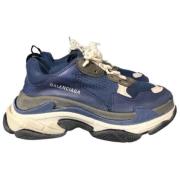 Balenciaga Vintage Pre-owned Laeder sneakers Blue, Dam