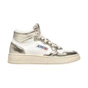 Autry Metalliskt Guld Läder Sneakers White, Dam