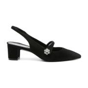 Stuart Weitzman Kristallblomma Sandal Black, Dam