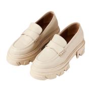 Alohas Trailblazer Kräm Läderloafers Beige, Dam