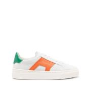 Santoni Suede Sneaker White, Dam