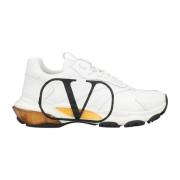 Valentino Vita Läder Sneakers med Vlogo Detalj White, Herr