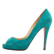 Christian Louboutin Pre-owned Pre-owned Mocka klackskor Blue, Dam