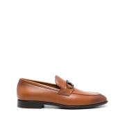 Salvatore Ferragamo Metal Logo Moc Calf Biscote Abraz Brown, Herr