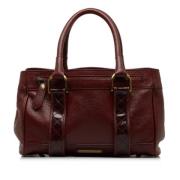 Burberry Vintage Pre-owned Laeder handvskor Red, Dam