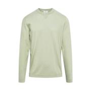 Woolrich Mäns Logo Crewneck i Sage Green Green, Herr