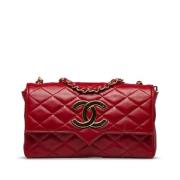 Chanel Vintage Pre-owned Laeder axelremsvskor Red, Dam