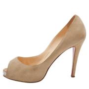 Christian Louboutin Pre-owned Pre-owned Mocka klackskor Beige, Dam