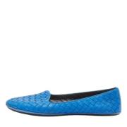 Bottega Veneta Vintage Pre-owned Laeder lgskor Blue, Dam