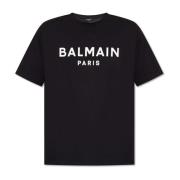 Balmain T-shirt med logotyp Black, Herr