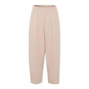 InWear Avslappnad Silhuett Lera Byxor Beige, Dam