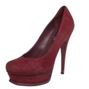 Yves Saint Laurent Vintage Pre-owned Mocka klackskor Red, Dam