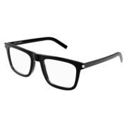 Saint Laurent Svart Slimmad Optisk Ram Black, Dam