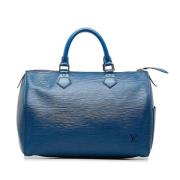 Louis Vuitton Vintage Pre-owned Laeder handvskor Blue, Dam