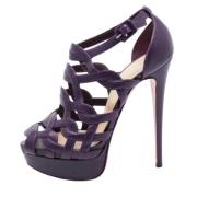 Christian Louboutin Pre-owned Pre-owned Laeder sandaler Purple, Dam