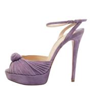 Christian Louboutin Pre-owned Pre-owned Mocka klackskor Purple, Dam