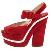 Miu Miu Pre-owned Pre-owned Mocka sandaler Red, Dam