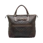 Gucci Vintage Pre-owned Laeder totevskor Brown, Dam