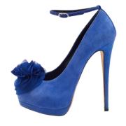 Giuseppe Zanotti Pre-owned Pre-owned Mocka klackskor Blue, Dam