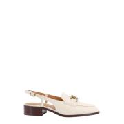 Tod's Läderloafer med Frontal Kedja White, Dam