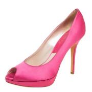 Dior Vintage Pre-owned Satin klackskor Pink, Dam