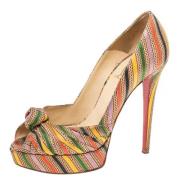 Christian Louboutin Pre-owned Pre-owned Canvas klackskor Multicolor, D...