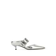 Alexander McQueen Silver Punk Pumps Gray, Dam