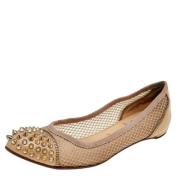 Christian Louboutin Pre-owned Pre-owned Mesh lgskor Beige, Dam