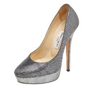 Jimmy Choo Pre-owned Pre-owned Tyg klackskor Gray, Dam