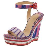 Christian Louboutin Pre-owned Pre-owned Tyg sandaler Multicolor, Dam