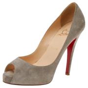 Christian Louboutin Pre-owned Pre-owned Mocka klackskor Gray, Dam