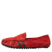 Gucci Vintage Pre-owned Mocka lgskor Red, Dam