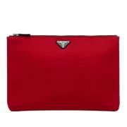 Prada Vintage Pre-owned Canvas prada-vskor Red, Dam