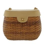 Chanel Vintage Pre-owned Tyg chanel-vskor Brown, Dam