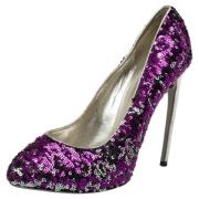 Dolce & Gabbana Pre-owned Pre-owned Tyg klackskor Purple, Dam