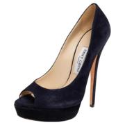 Jimmy Choo Pre-owned Pre-owned Mocka klackskor Blue, Dam