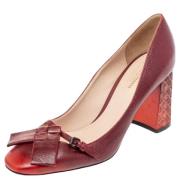 Bottega Veneta Vintage Pre-owned Laeder klackskor Red, Dam