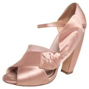 Miu Miu Pre-owned Pre-owned Satin klackskor Beige, Dam