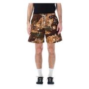 Msgm Camo Droppande Shorts Stilfull Modern Man Multicolor, Herr