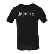 Jeckerson Svart Tryckt T-shirt med Korta ärmar Black, Herr