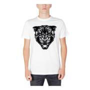 Antony Morato Vit Print T-shirt för Män White, Herr