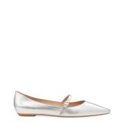 Stuart Weitzman Justera Rem Platta Skor Gray, Dam