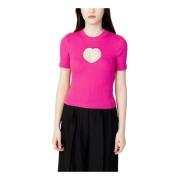 Only Fuchsia Enfärgad T-shirt med Korta ärmar Pink, Dam