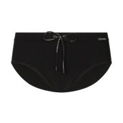 Dolce & Gabbana Svart Lycra Underkläder med Logofrontband Black, Herr