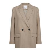 Co'Couture Snygg Pin Blazer i Beige Beige, Dam