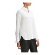 Vince Slim Fit Blus White, Dam